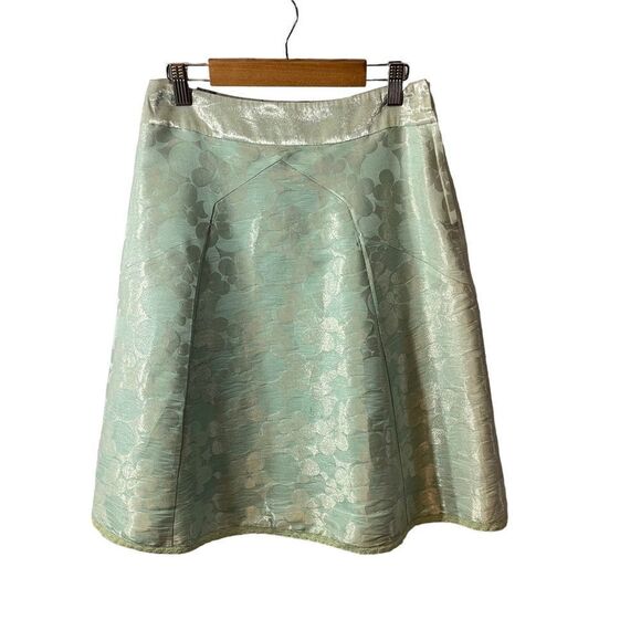 Marc Jacobs Mint Green Silk Flair A Line Skirt Size 2 - Picture 6 of 7